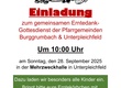 Das Einladungsplakat der Pfarrgememeinde in Unterpleichfeld